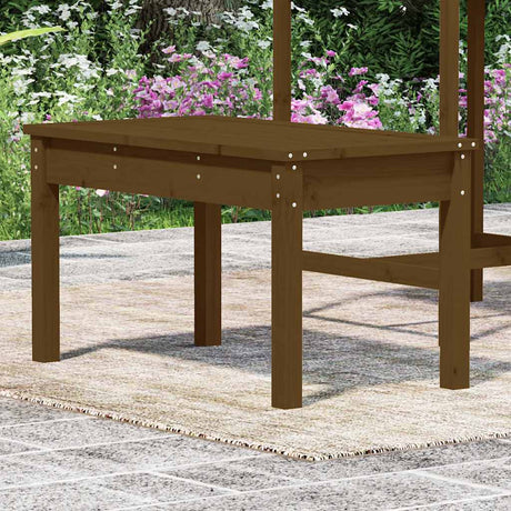 Vidaxl tuinbank 80x44x45 cm massief grenenhout honingbruin