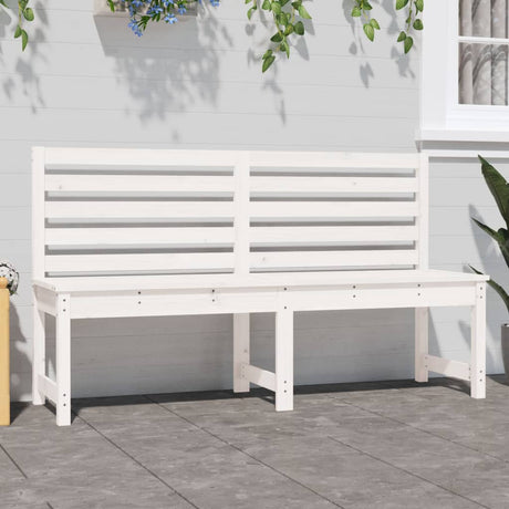 Vidaxl tuinbank 157,5 cm massief grenenhout wit