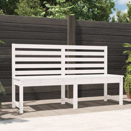 Vidaxl tuinbank 157,5 cm massief grenenhout wit