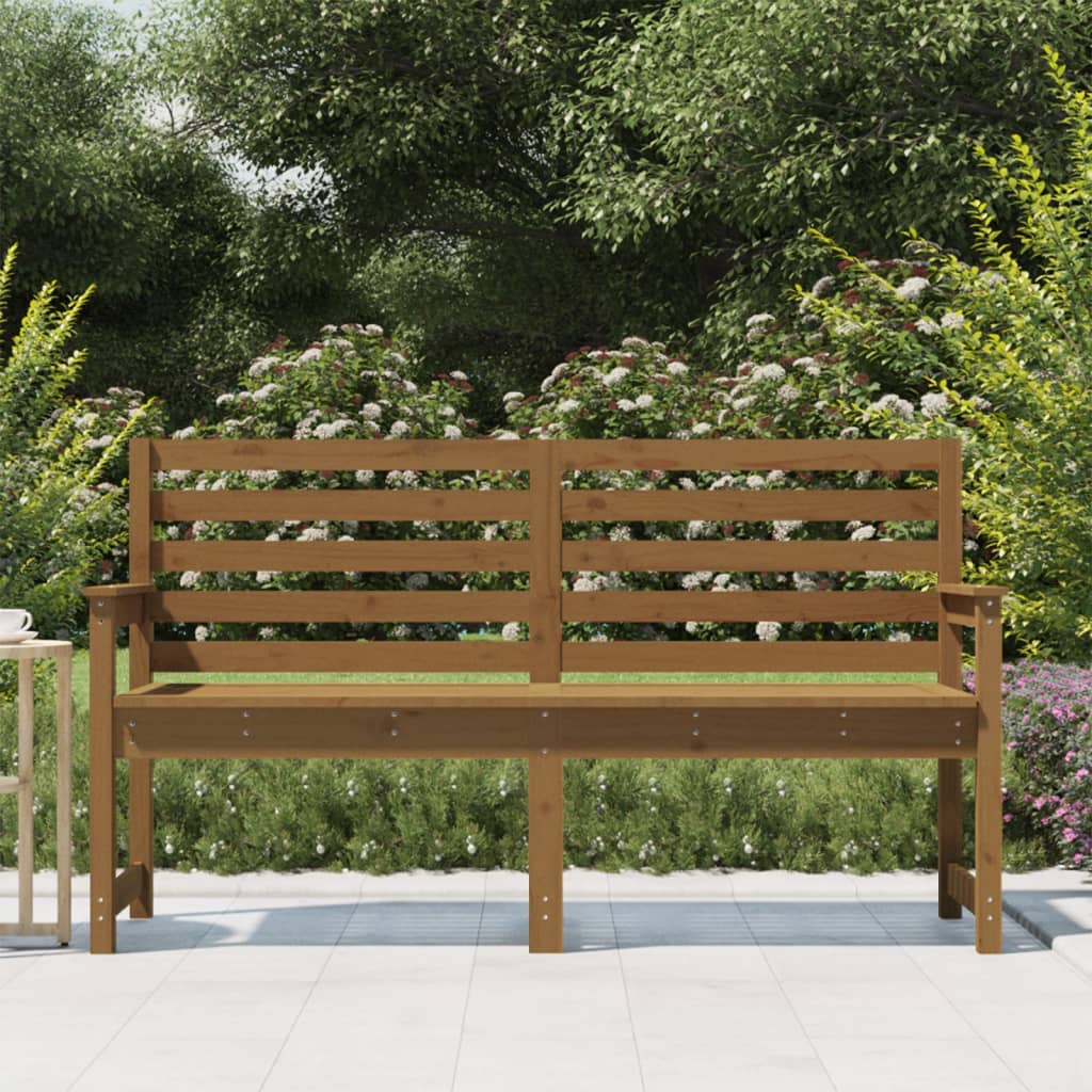 Vidaxl tuinbank 159,5x48x91,5 cm massief grenenhout honingbruin