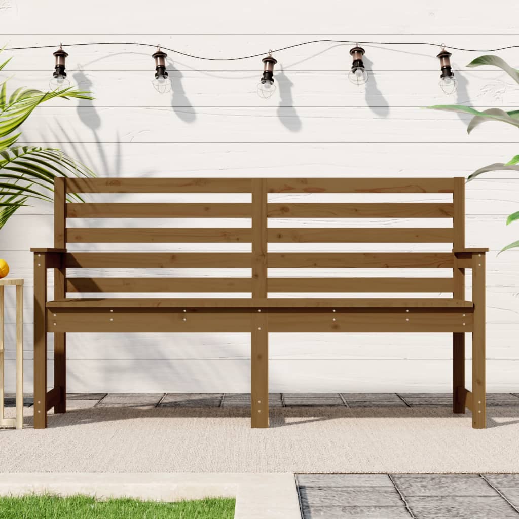 Vidaxl tuinbank 159,5x48x91,5 cm massief grenenhout honingbruin