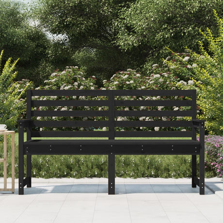 Vidaxl tuinbank 159,5x48x91,5 cm massief grenenhout zwart