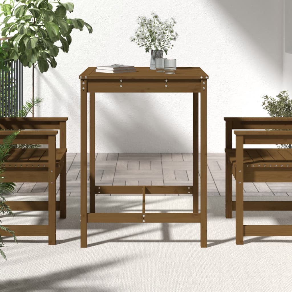 Vidaxl tuintafel 82,5x82,5x110 cm massief grenenhout honingbruin