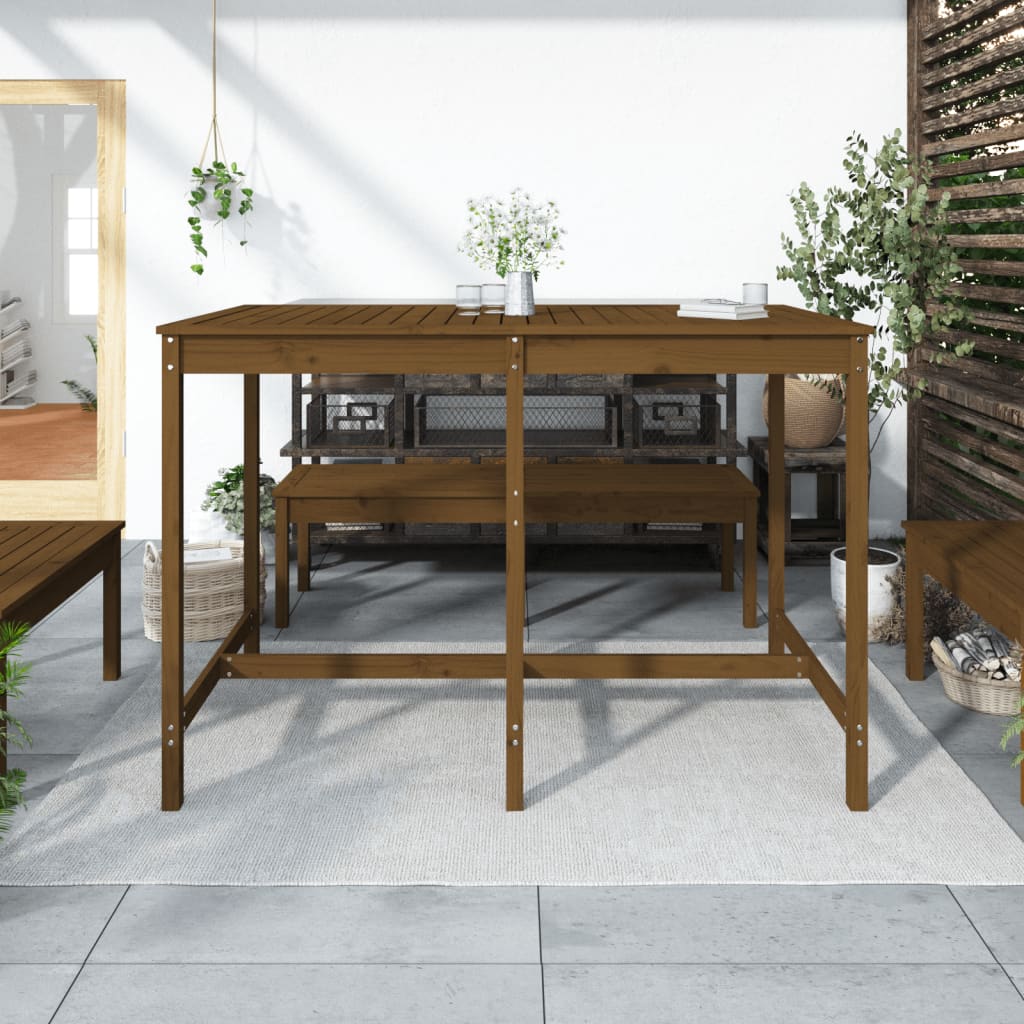 Vidaxl tuintafel 159,5x82,5x110 cm massief grenenhout honingbruin