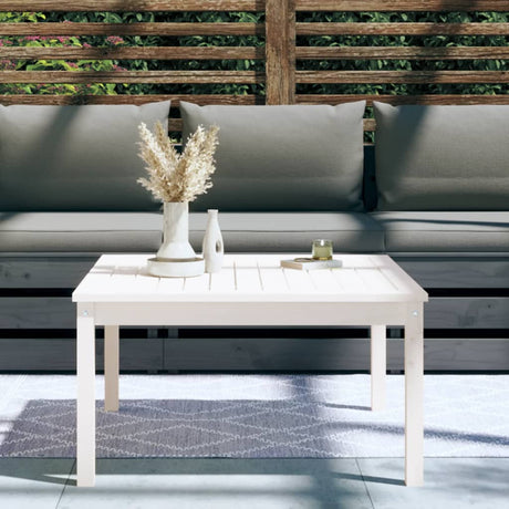 Vidaxl tuintafel 82,5x82,5x45 cm massief grenenhout wit