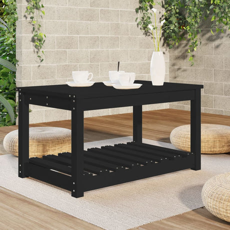 Vidaxl tuintafel 82,5x50,5x45 cm massief grenenhout zwart