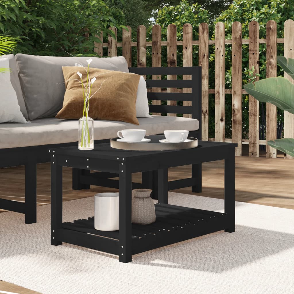Vidaxl tuintafel 82,5x50,5x45 cm massief grenenhout zwart