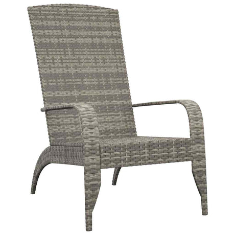 Vidaxl tuinstoel adirondack grijs poly rattan