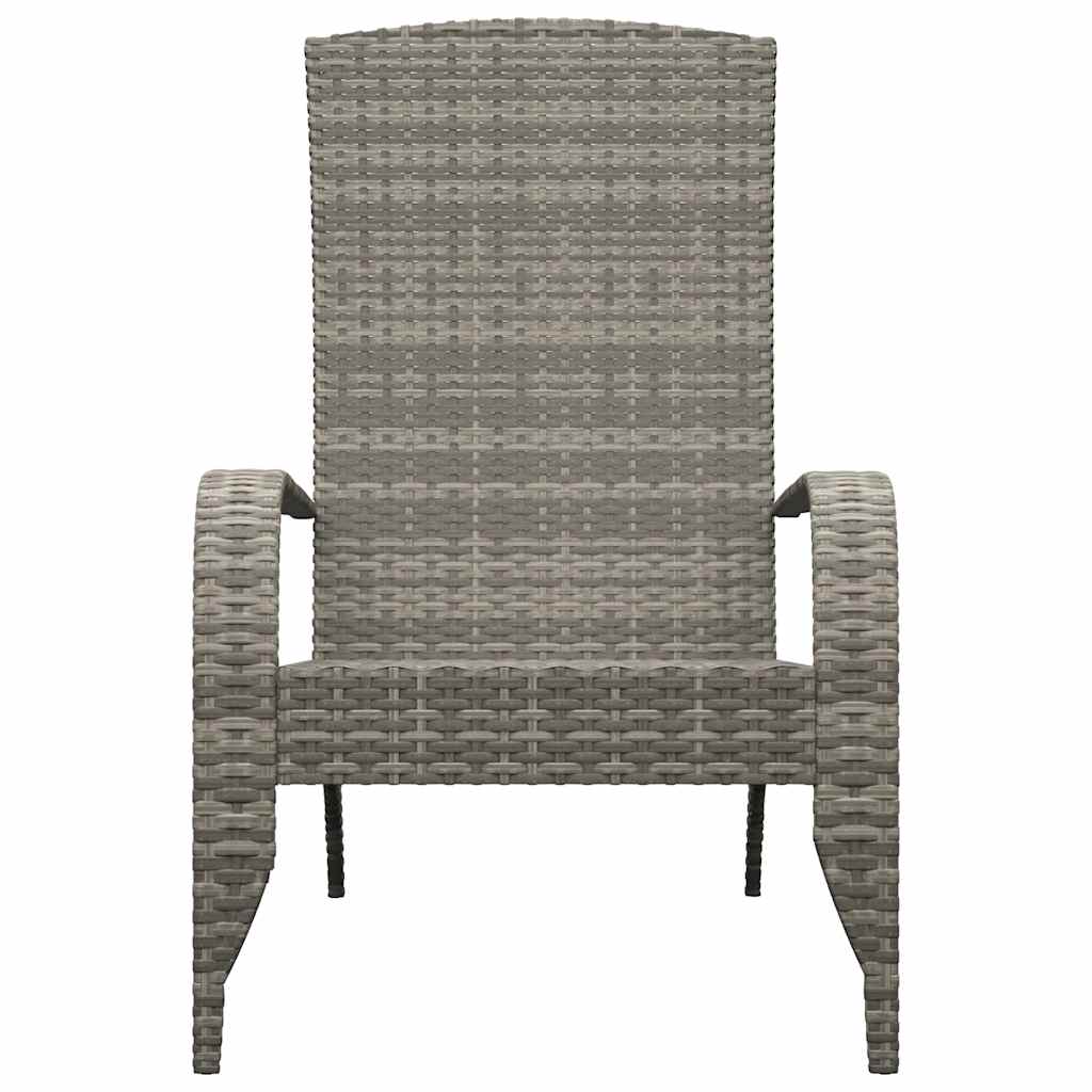 Vidaxl tuinstoel adirondack grijs poly rattan