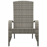 Vidaxl tuinstoel adirondack grijs poly rattan