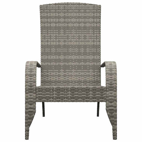 Vidaxl tuinstoel adirondack grijs poly rattan