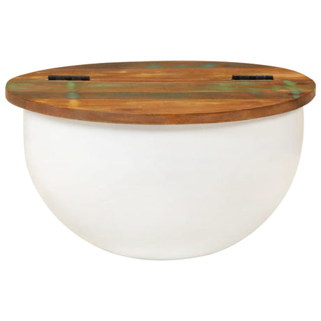 Vidaxl salontafel 50x27 cm massief gerecycled hout wit