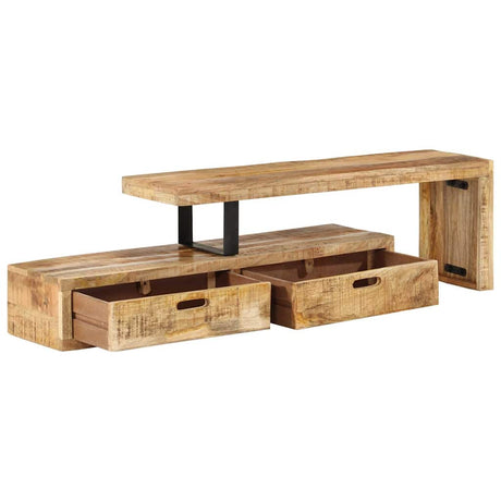 Vidaxl tv-meubel (118-200) x 30 x 40 cm massief hout mango