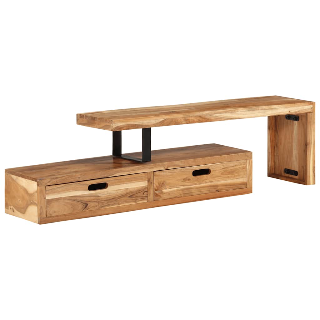 Vidaxl tv-meubel (118-200) x 30 x 40 cm massief acaciahout