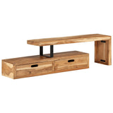 Vidaxl tv-meubel (118-200) x 30 x 40 cm massief acaciahout