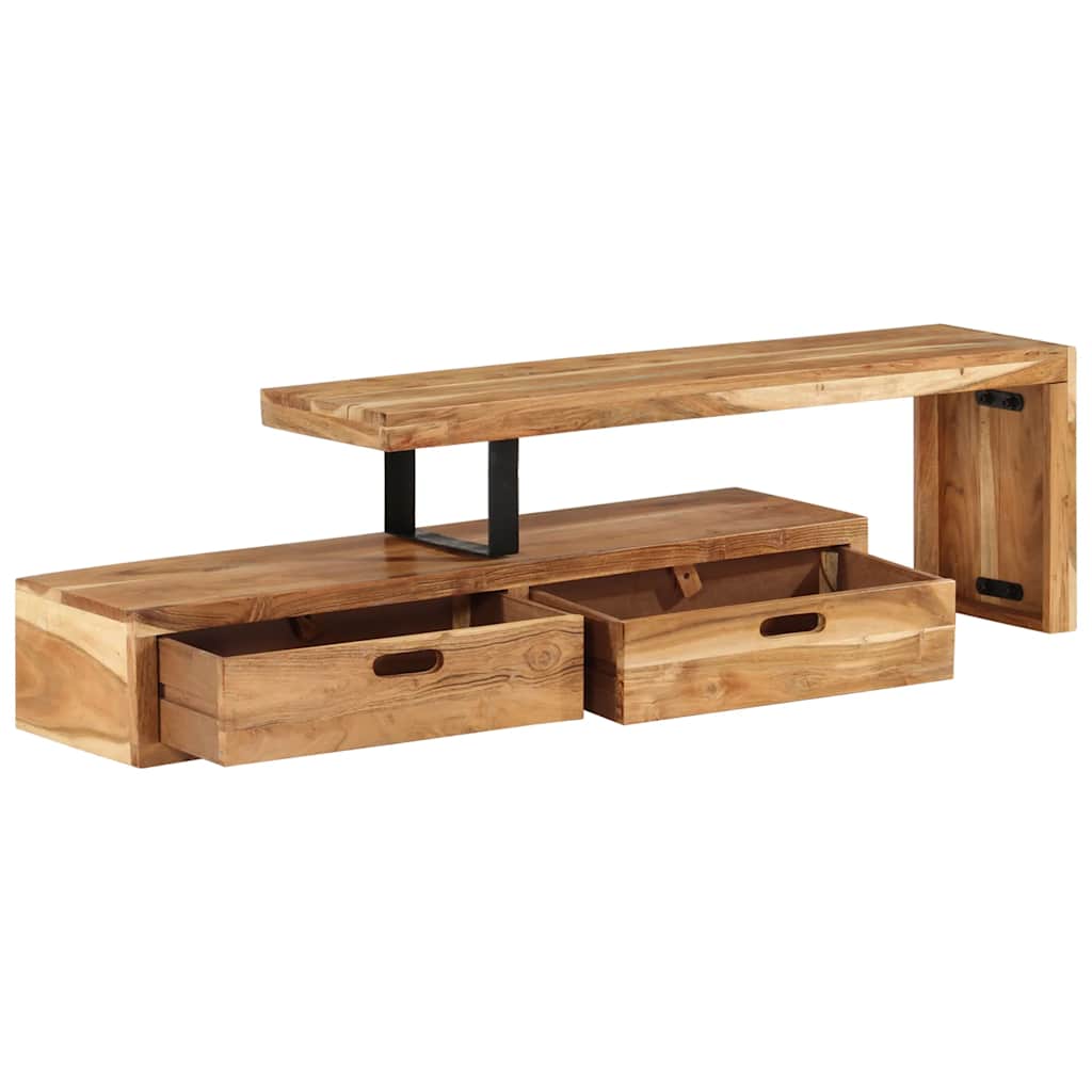 Vidaxl tv-meubel (118-200) x 30 x 40 cm massief acaciahout