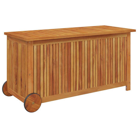 Vidaxl tuinbox met wieltjes 113x50x58 cm massief acaciahout