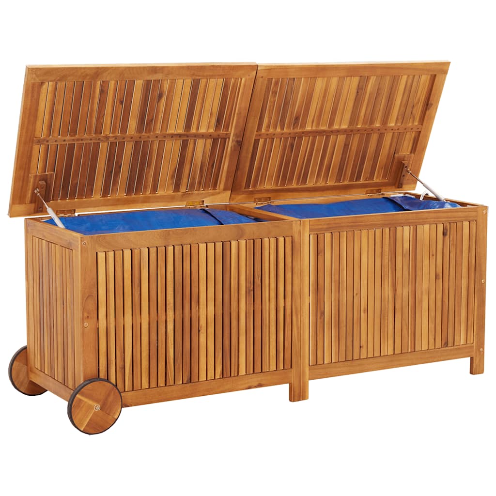 Vidaxl tuinbox met wieltjes 150x50x58 cm massief acaciahout