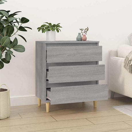 Vidaxl dressoir 60x35x70 cm bewerkt hout grijs sonoma eikenkleurig