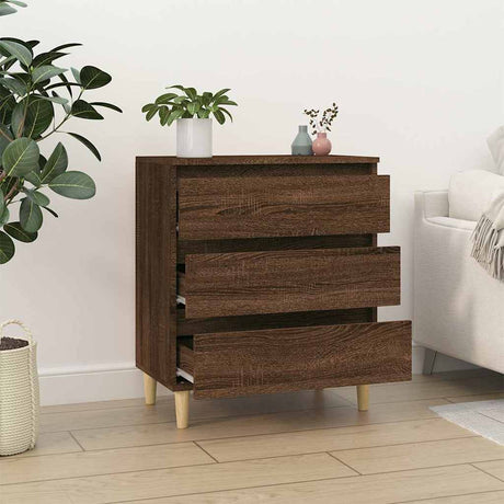 Vidaxl dressoir 60x35x70 cm bewerkt hout bruin eikenkleur