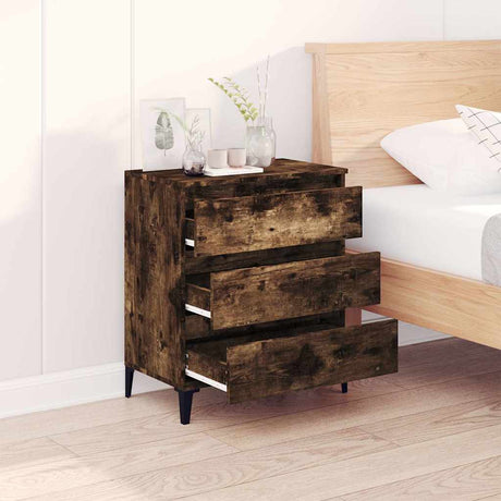 Vidaxl dressoir 60x35x70 cm bewerkt hout gerookt eikenkleurig