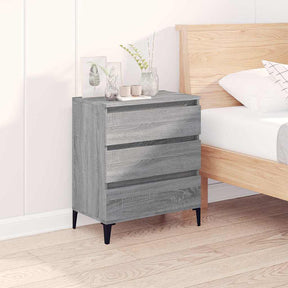 Vidaxl dressoir 60x35x70 cm bewerkt hout grijs sonoma eikenkleurig