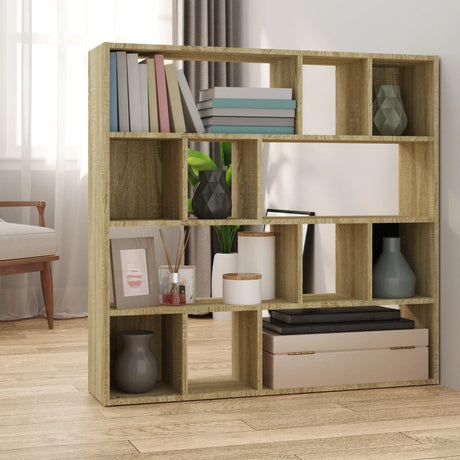 Vidaxl boekenkast kamerscherm 105x24x102 cm sonoma eikenkleurig