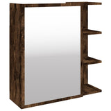 Vidaxl badkamerspiegelkast 62,5x20,5x64 cm bewerkt hout gerookt eiken