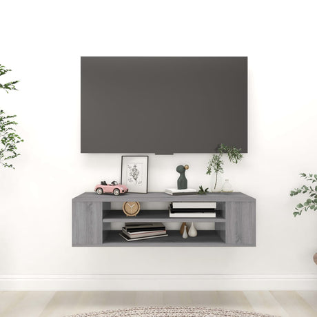 Vidaxl tv-hangmeubel 100x30x26,5 cm bewerkt hout grijs sonoma eiken