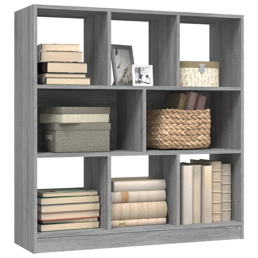 Vidaxl boekenkast 97,5x29,5x100 cm bewerkt hout grijs sonoma eiken