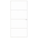 VidaXL Innentür 93x201,5 cm gehärtetes Glas und Aluminium schmal weiß