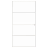 VidaXL Innentür 102x201,5 cm gehärtetes Glas und Aluminium schmal weiß