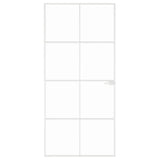 Vidaxx Innentür 93x201,5 cm Hartglas und Aluminium schmal weiß