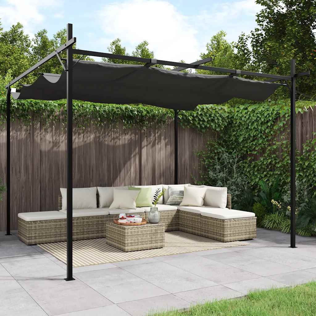 VidaXL Pergola mit ausziehbarem Dach 295x292x230 Anthrazit