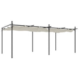 VidaXL Pergola mit ausfahrbarem Dach 589x292x230 cremefarben