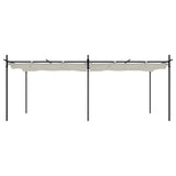 VidaXL Pergola mit ausfahrbarem Dach 589x292x230 cremefarben