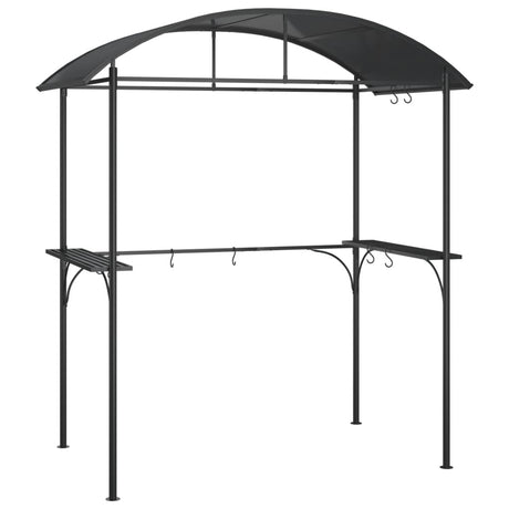 Vidaxx Grillpavillon mit Seitenregalen 220x115x230 cm Stahl Anthrazit