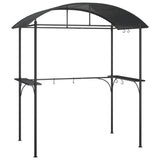 Vidaxx Grillpavillon mit Seitenregalen 220x115x230 cm Stahl Anthrazit