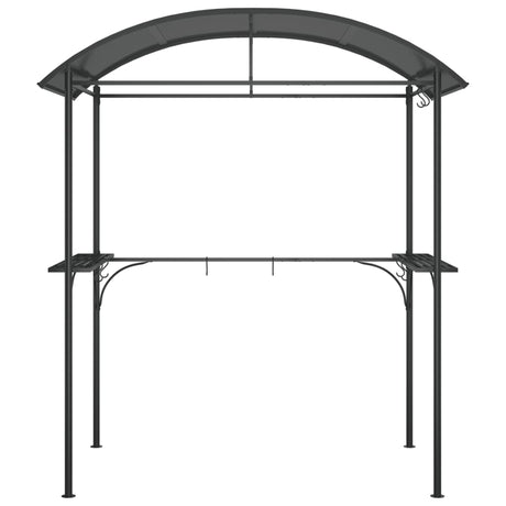 Vidaxx Grillpavillon mit Seitenregalen 220x115x230 cm Stahl Anthrazit