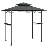 Vidaxx Grillüberdachung 240x150x243 cm Stahl Anthrazit