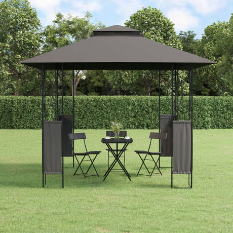 Vidaxx Pavillon mit Dach 300x300x270 cm Stahl Anthrazit