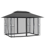 Vidaxx Pavillon mit Seitenwänden 400x300x270 cm Stahl Anthrazit
