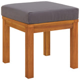 Vidaxl tuinkrukjes 2 st met kussens 40x40x34 cm massief acaciahout