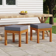 Vidaxl tuinkrukjes 2 st met kussens 40x40x34 cm massief acaciahout