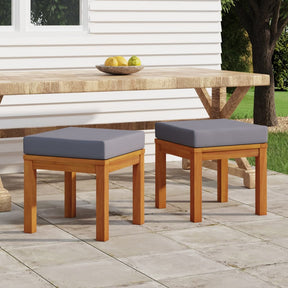 Vidaxl tuinkrukjes 2 st met kussens 40x40x34 cm massief acaciahout