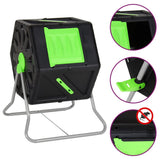 Vidaxx Komposttrommel 105 l 60x58x74 cm Polypropylen