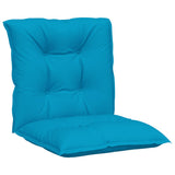 VidaXL Gartenstuhlkissen 2 Stück niedrige Rückenlehne 100x50x7 cm Stoff blau