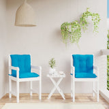 VidaXL Gartenstuhlkissen 2 Stück niedrige Rückenlehne 100x50x7 cm Stoff blau