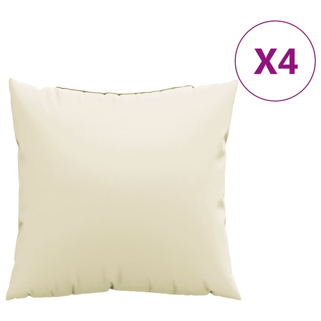 Vidaxx Sofakissen 4 Stück 40x40 cm Stoff cremefarben
