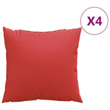 VidaXL Sofakissen 4 Stück 40x40 cm Stoff rot